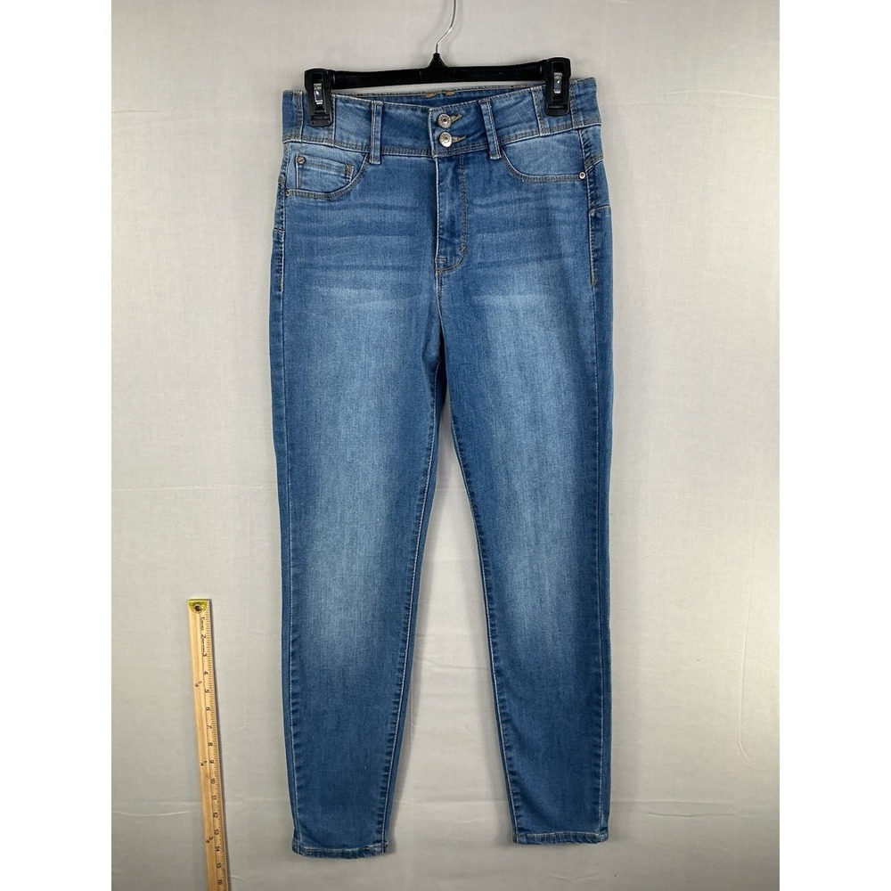 Curve Appeal Womens Skinny Jeans Size 4/27 Blue Stretch Denim Mid Rise